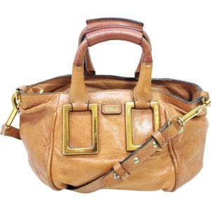 355164H V Chloe Shoulder Bag Brown Leather